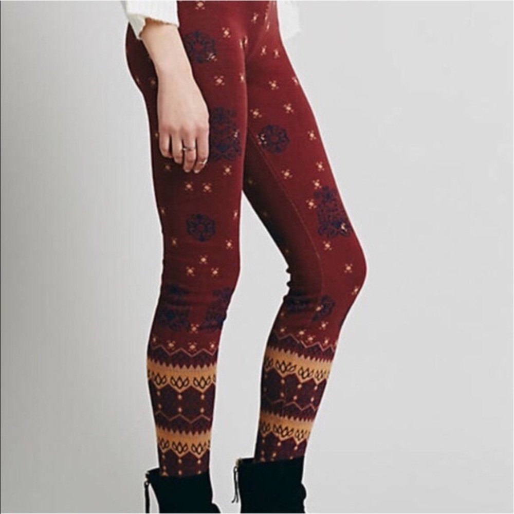 Free People Hendrix knit leggings NWOT